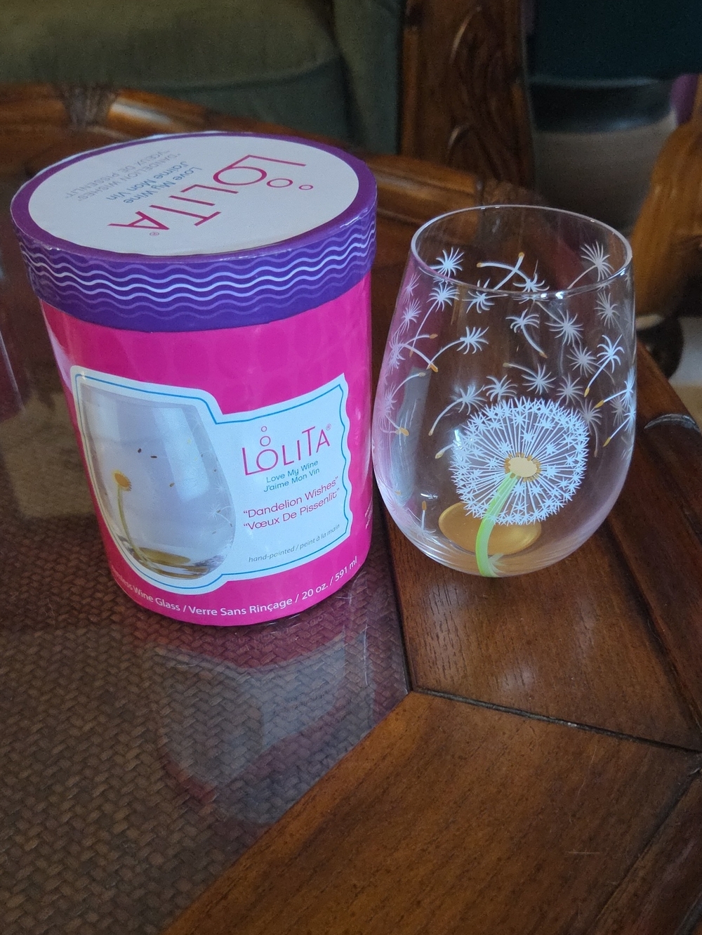 LOLITA STEMLESS WINE GLASS Dandelion Wishes